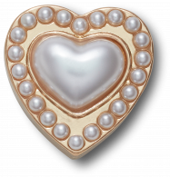 Gold Pearl Heart