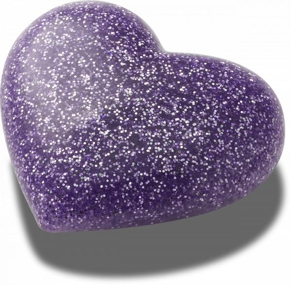 3D Glitter Purple Heart