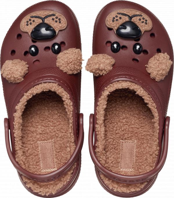 Toddler Classic Lined Brown Bear Clog